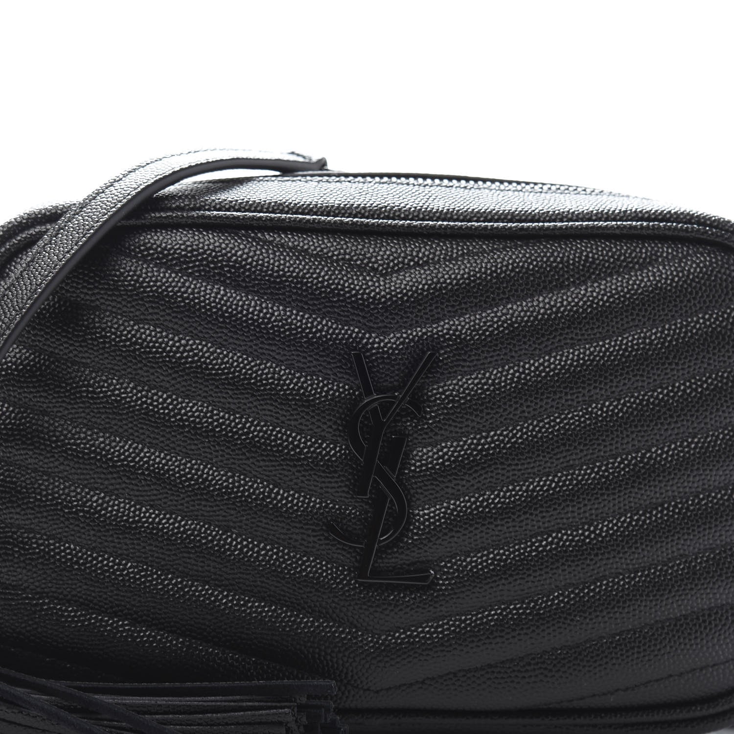 Saint Laurent Grain De Poudre Matelasse Monogram Mini Lou Camera Bag Black 10 of 11