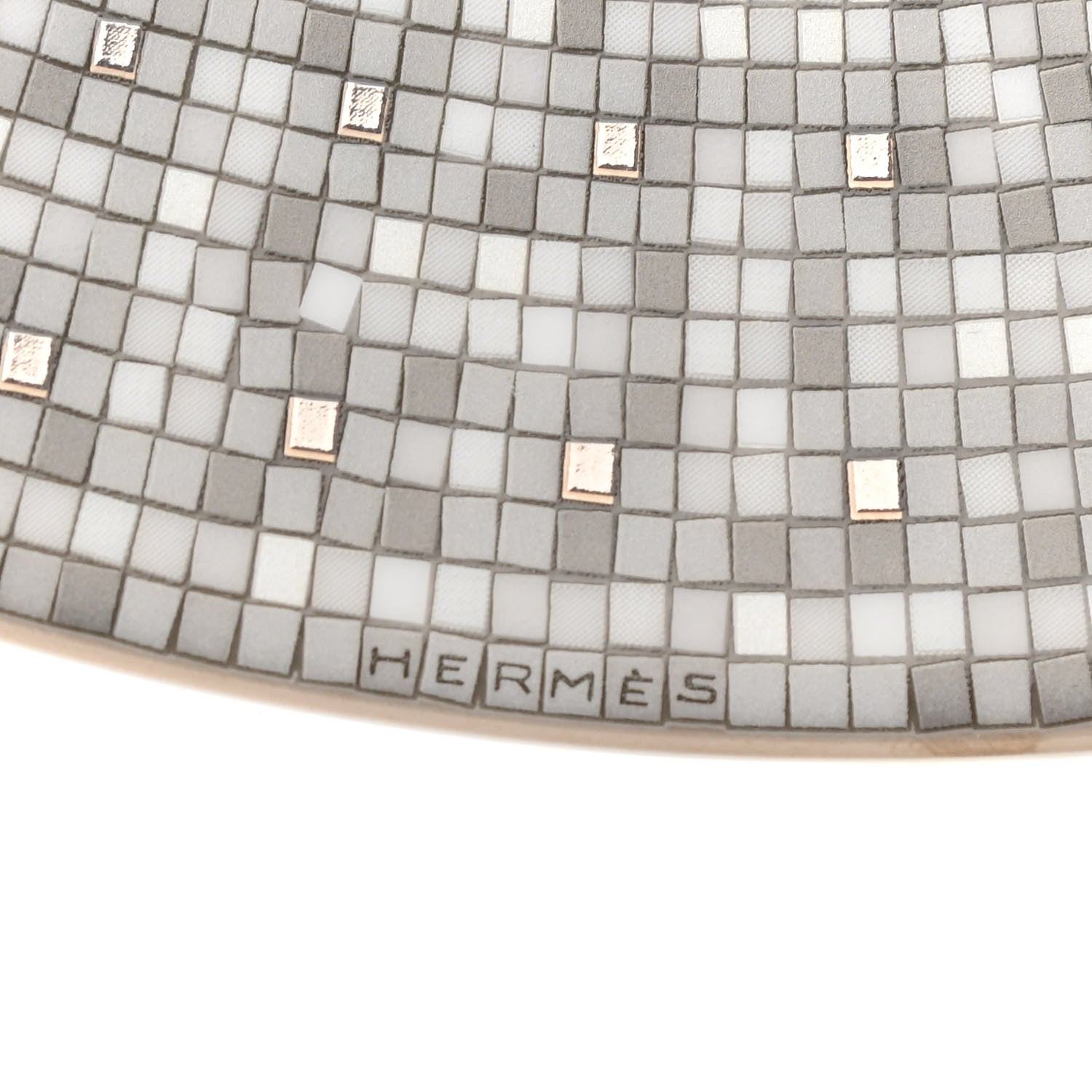 Hermes Porcelain Mosaique Au 24 Platine Dinner Plate Set of 2 4 of 5