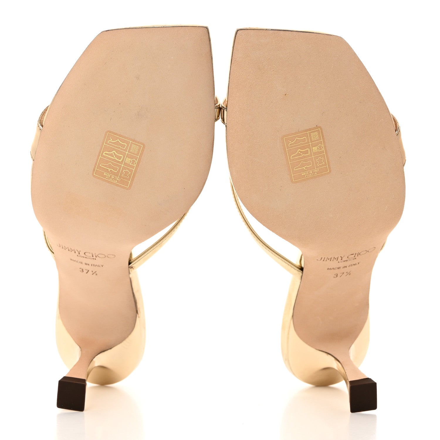 Jimmy Choo Metallic Maelie 70 Sandals 37.5 Gold 5 of 8