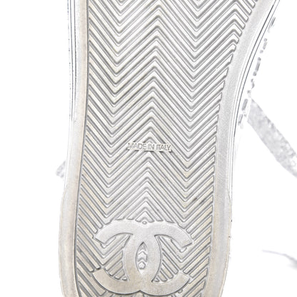 Chanel Laminated Lambskin Sneakers 39 Silver 9 of 10