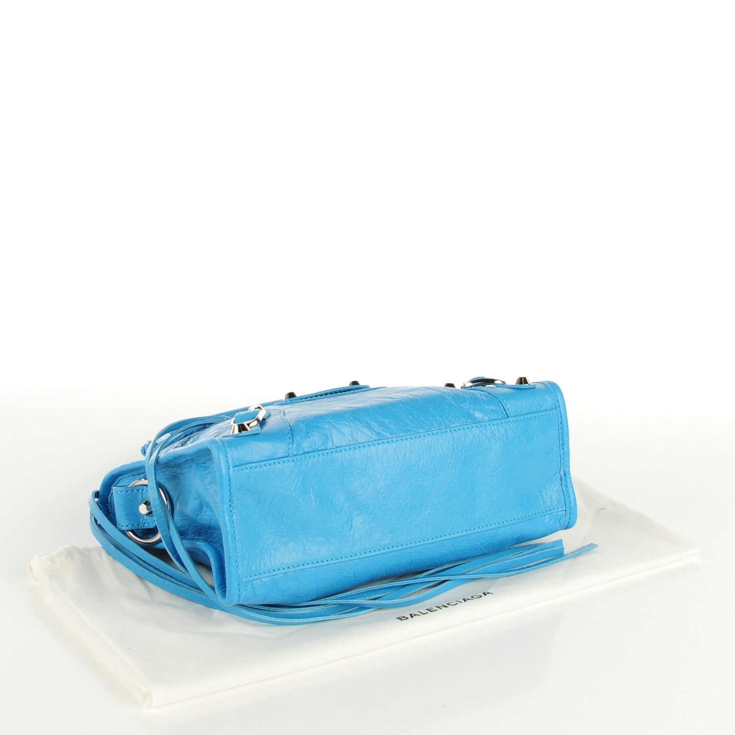 Balenciaga Agneau Classic Silver Hardware Mini City Bleu Azur Clair 5 of 10