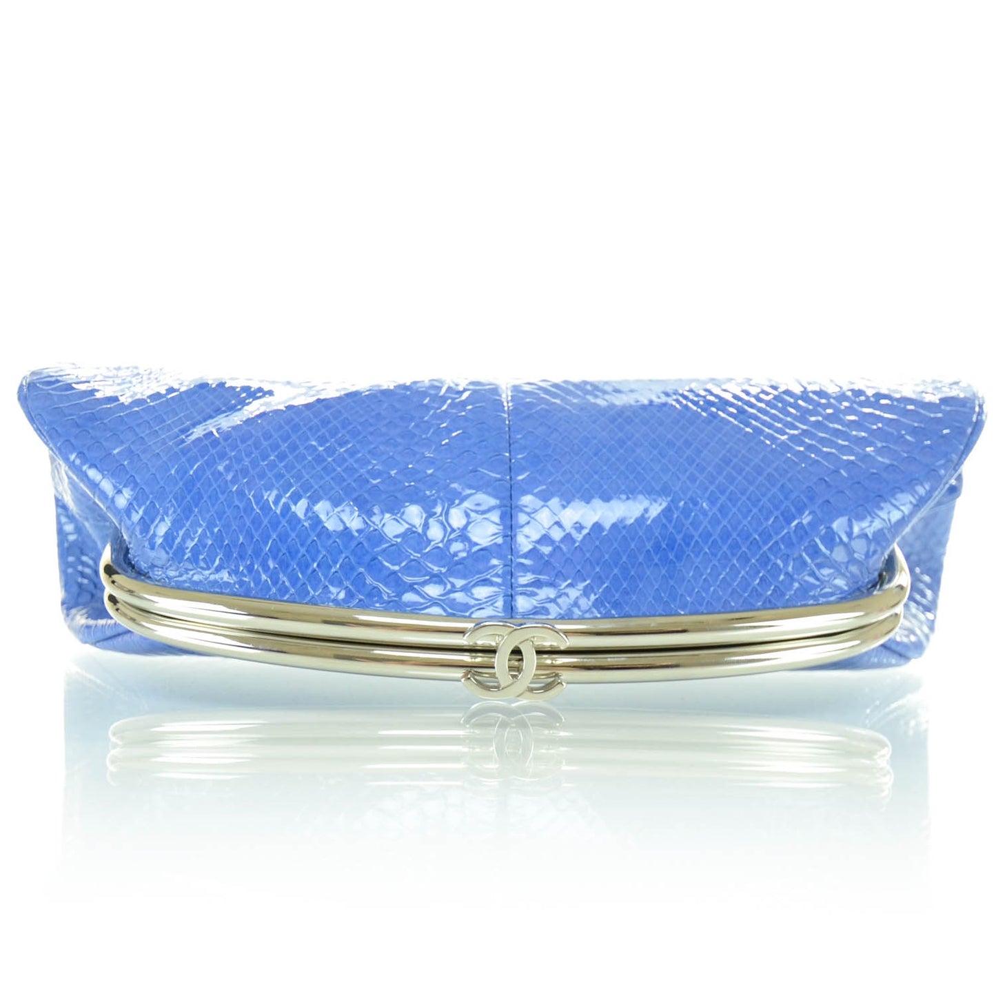 Glazed Python Timeless Clutch Blue