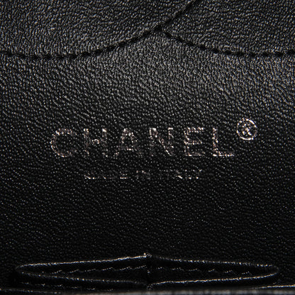 Chanel Lambskin Chevron Quilted Jumbo Double Flap So Black 8 of 9