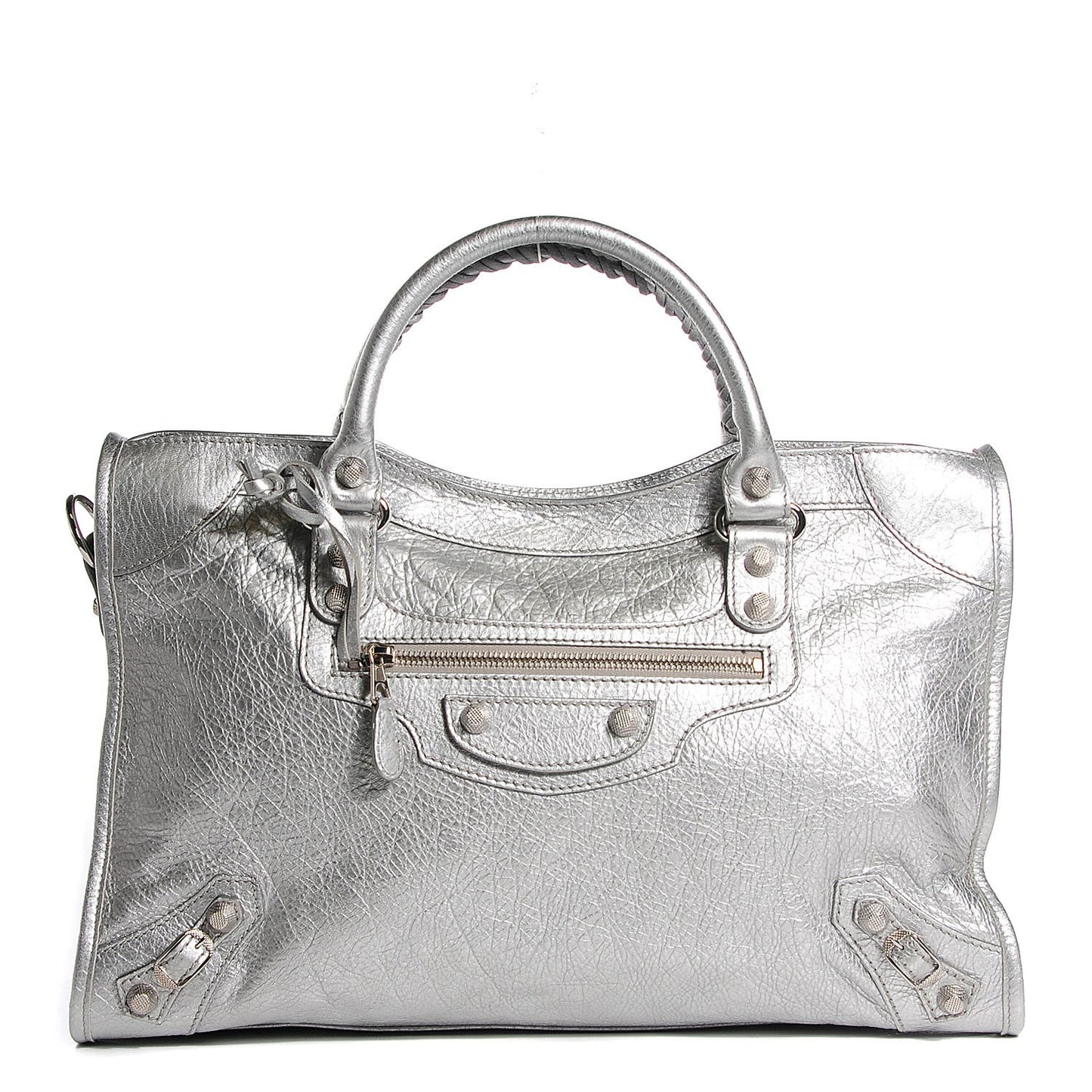 Agneau Giant 12 Silver Hardware City Gris Aluminum