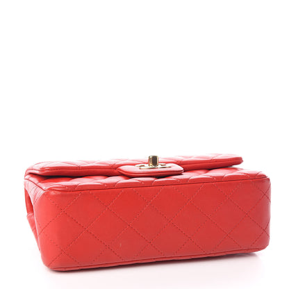 Chanel Lambskin Quilted Mini Rectangular Flap Red 4 of 10