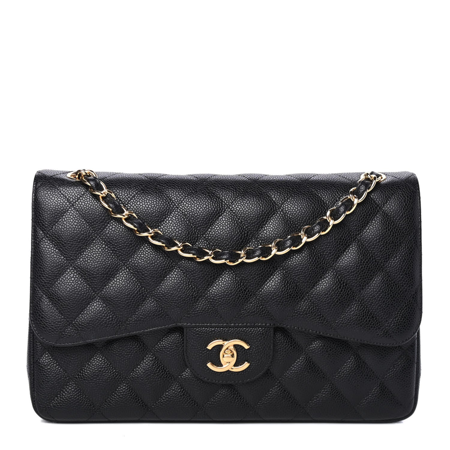 Chanel Caviar Quilted Jumbo Double Flap Black 1 of 4