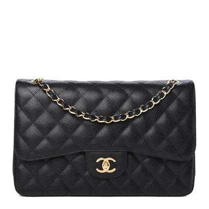 Chanel Caviar Quilted Jumbo Double Flap Black 1 of 4