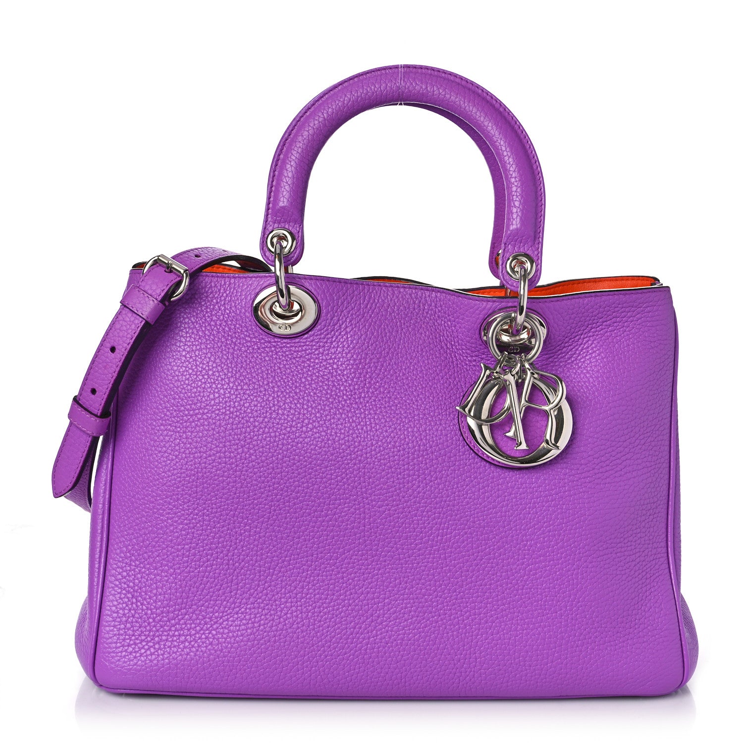 Christian Dior Bullcalf Medium Diorissimo Tote Parme 1 of 9