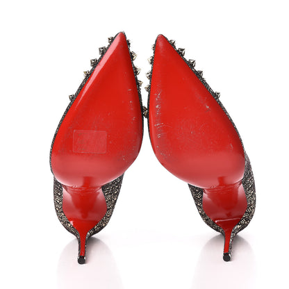 Christian Louboutin Glitter Palace Drama 100 Pumps 39 Platine White 7 of 13