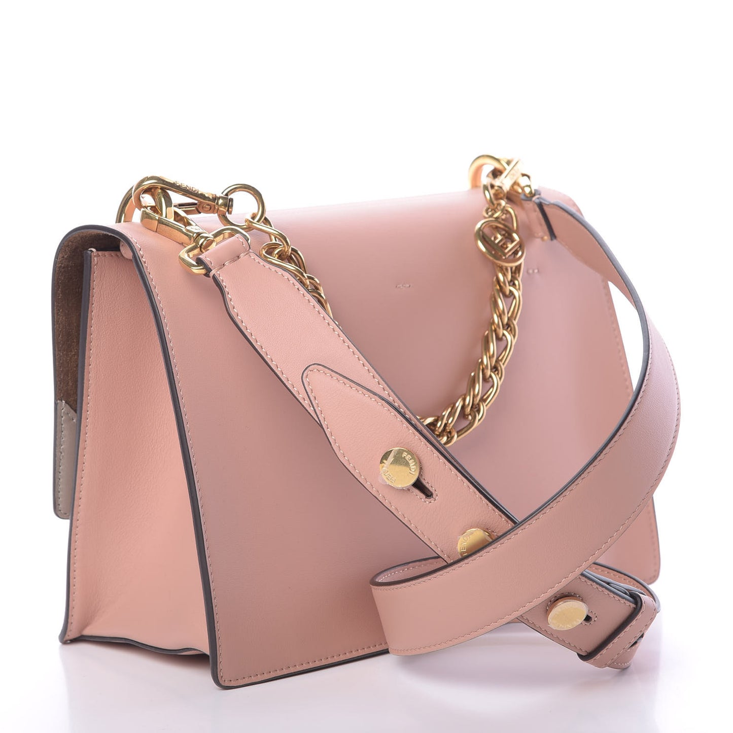 Vitello Grace Matte F is Fendi Kan U Shoulder Bag Rosa Bourbon