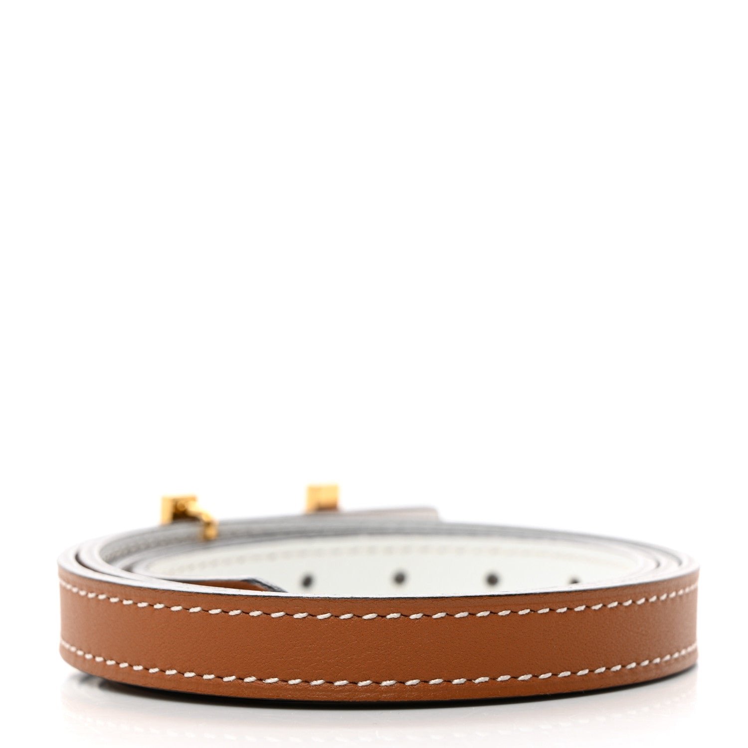Hermes Swift Epsom 13mm Focus Belt 75 30 Gold White 2 of 7