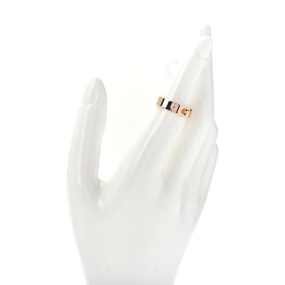 Hermes 18K Rose Gold Diamond PM Kelly Ring 51 5.75 2 of 5
