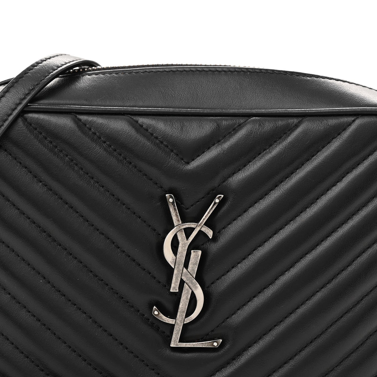 Calfskin Matelasse Monogram Lou Camera Bag Black