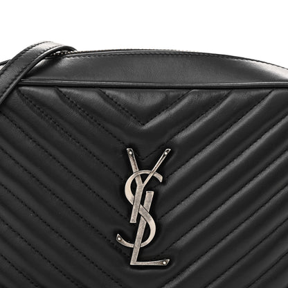 Saint Laurent Calfskin Matelasse Monogram Lou Camera Bag Black 8 of 14