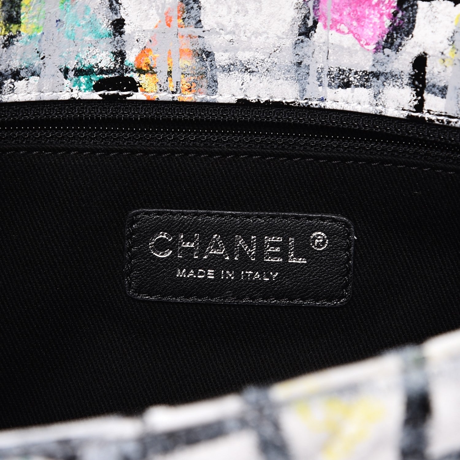 Chanel Calfskin Hand Painted Graffiti Flap Multicolor 7 of 8