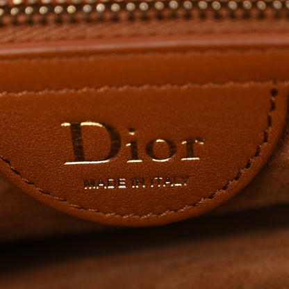 Christian Dior Bobby Calfskin Marquetry Saddle Bag With Strap Marron 6 of 11
