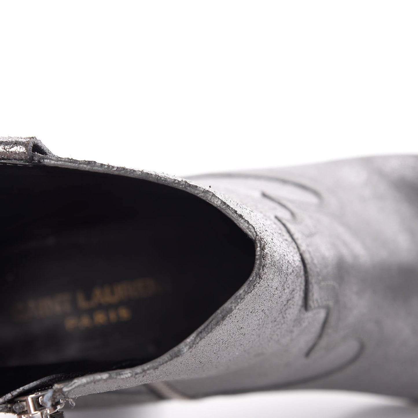 Metallic Suede Curtis Ankle Boots 39 Dark Silver