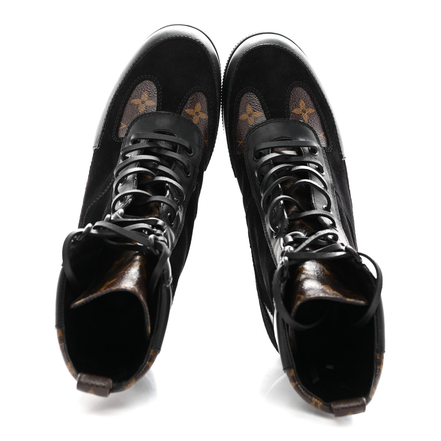 Louis Vuitton Suede Calfskin Monogram Laureate Platform Desert