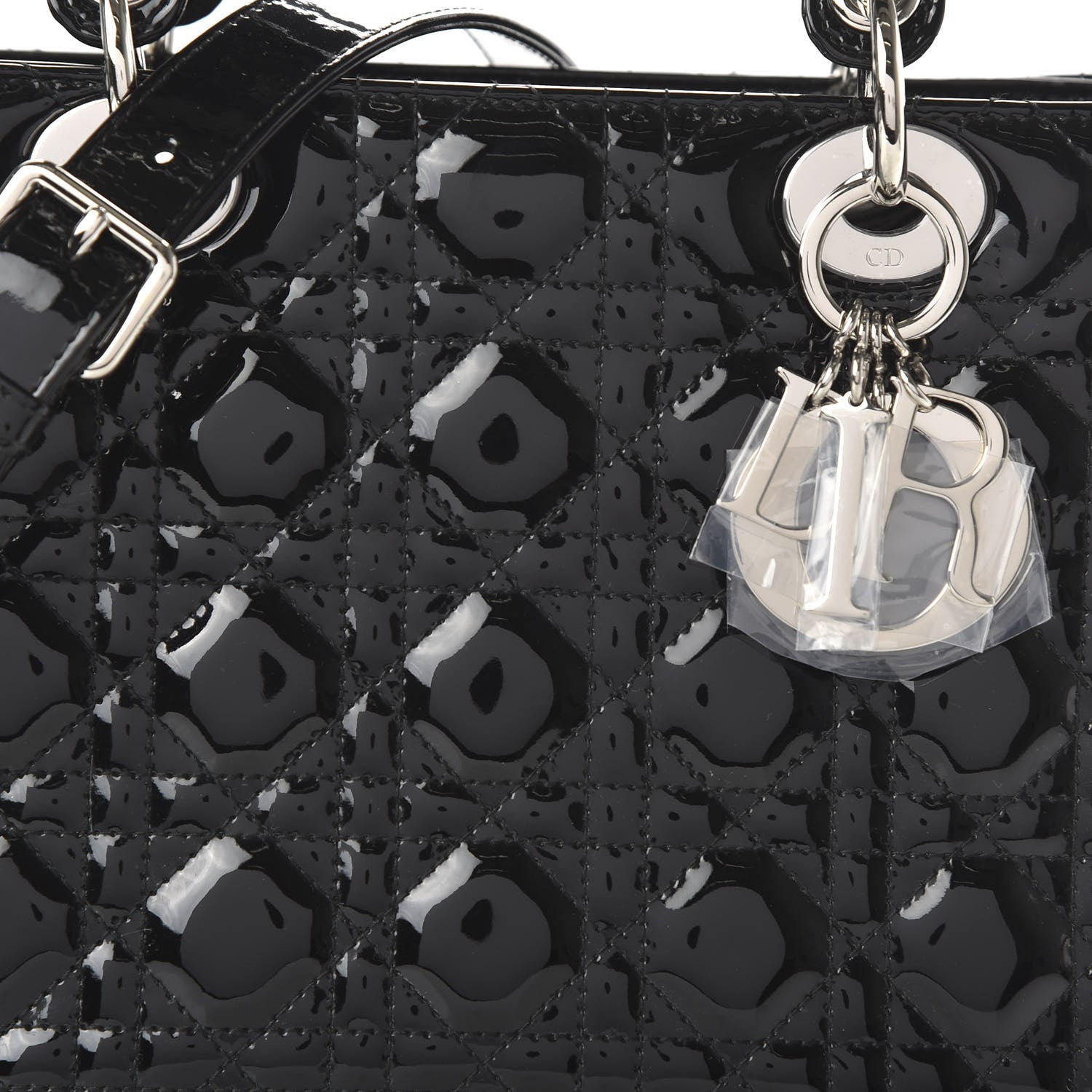 Christian Dior Patent Cannage Medium Lady Dior Black 9 of 9