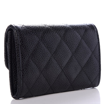 Chanel Caviar Quilted Flap Card Holder Black 3 of 9