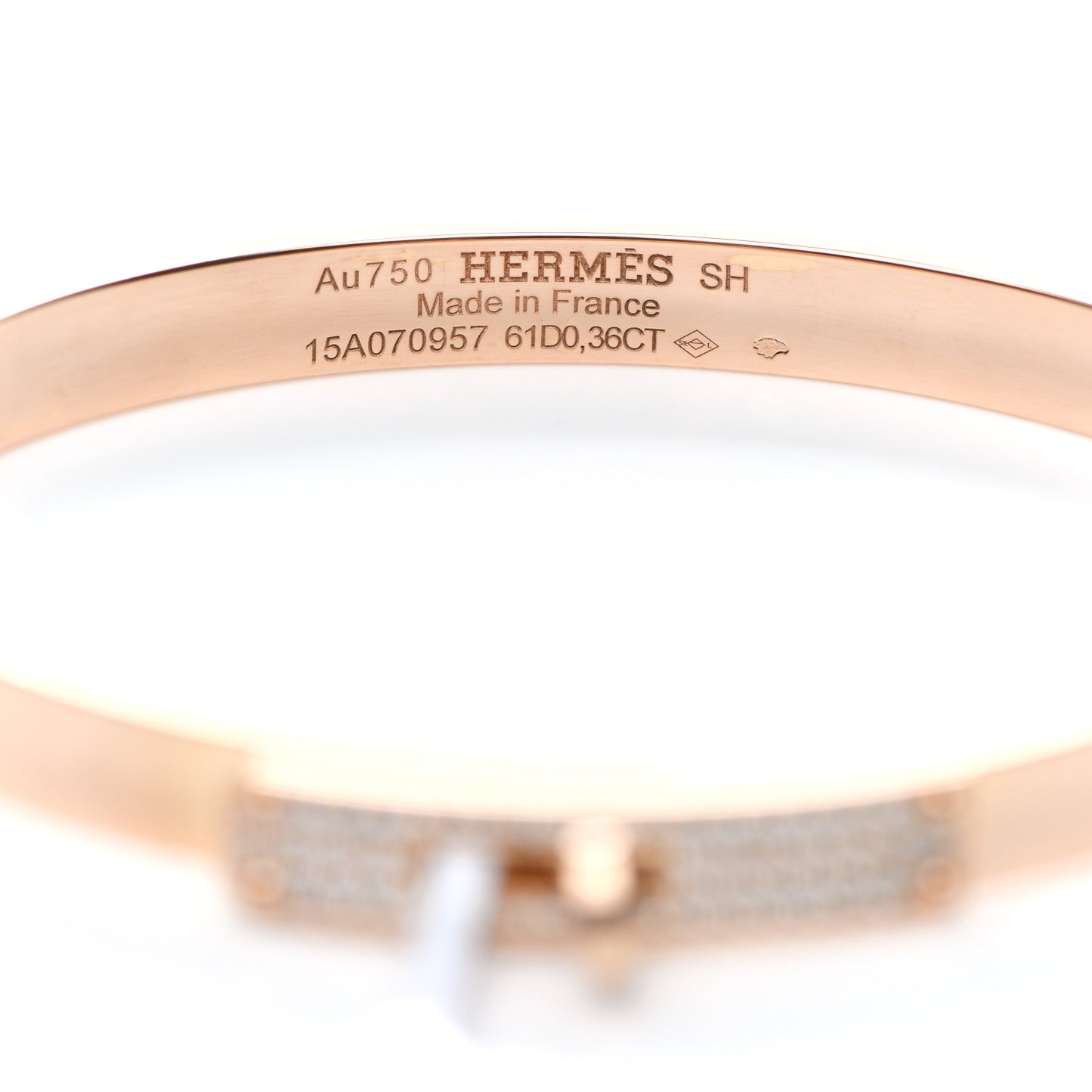 18K Rose Gold Diamond PM Kelly Pave Bracelet SH