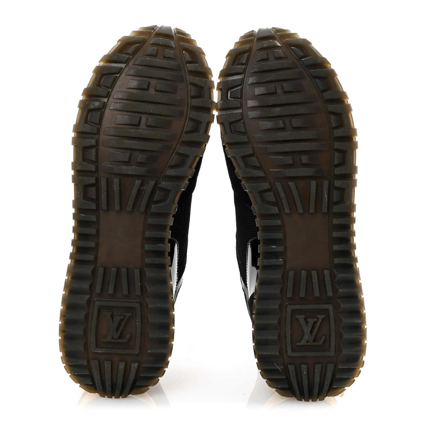 Suede Monogram Run Away Sneakers 38 Black