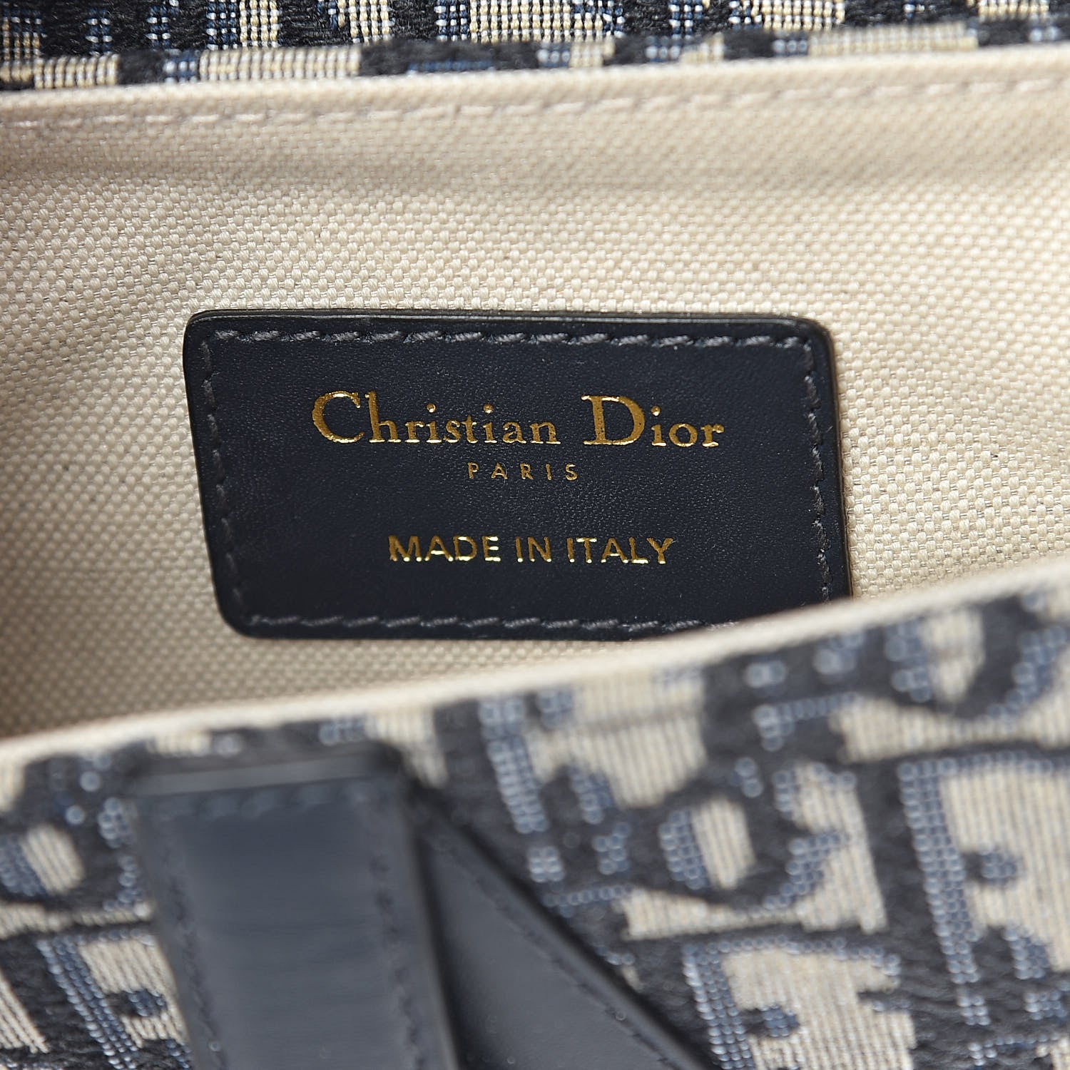 Christian Dior Oblique Mini Saddle Bag Blue 6 of 8