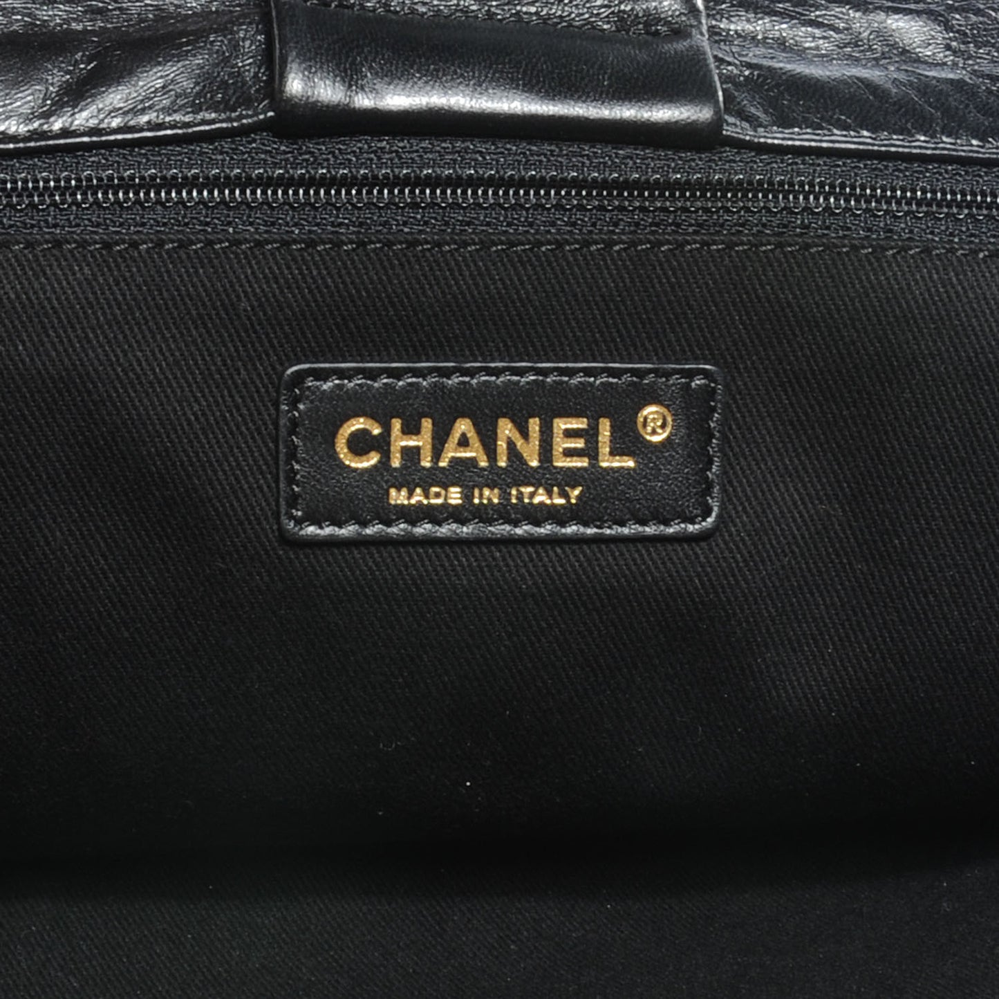 Leather Jersey Large Scales Flap Black