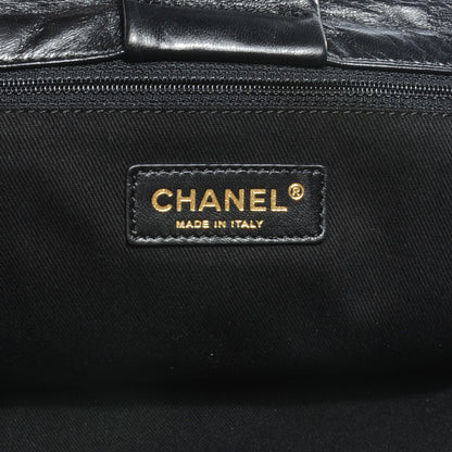 Chanel Leather Jersey Large Scales Flap Black 6 of 7