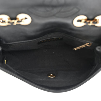 Chanel Lambskin Quilted Small Graphic Flap Beige Black 5 of 12