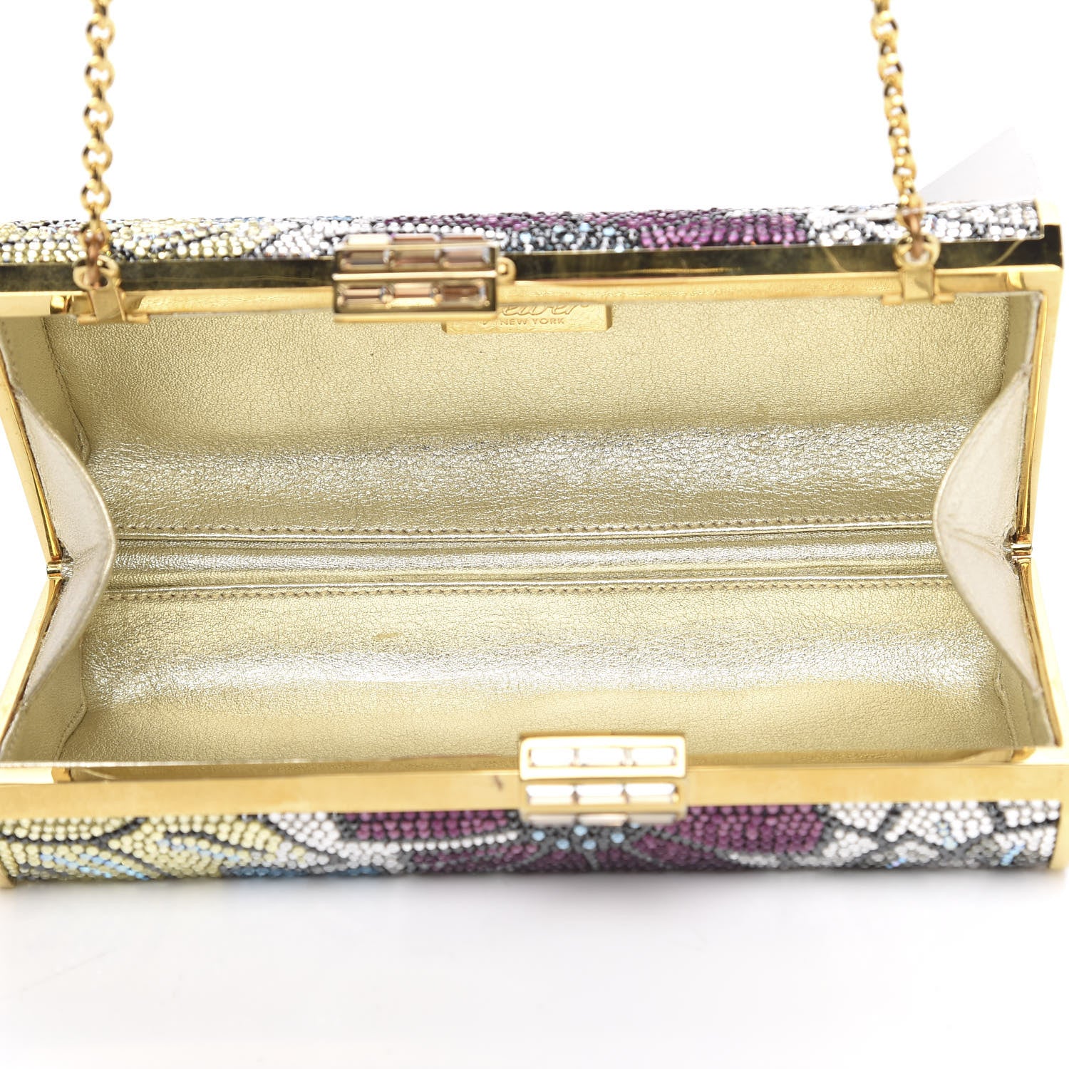 Judith Leiber Swarovski Crystal Minaudiere Clutch Multicolor 5 of 9