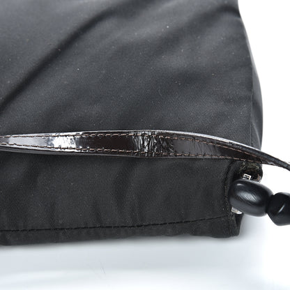 Christian Dior Nylon Calfskin Maris Pearl Beaded Shoulder Bag Black 14 of 15
