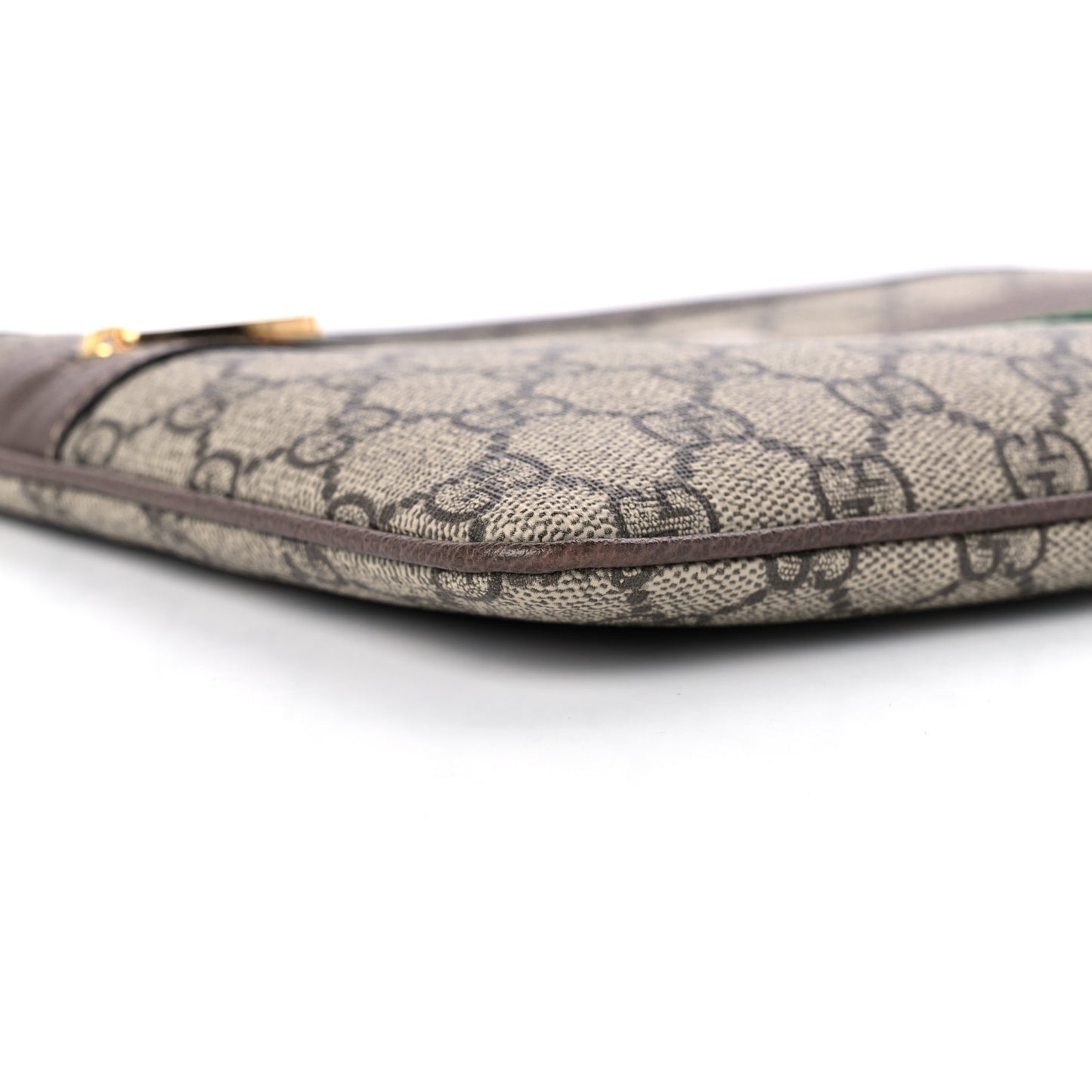GG Supreme Monogram Large Ophidia Pouch Clutch Brown