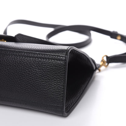 Gucci Calfskin Mini GG Marmont Top Handle Bag Black 9 of 10