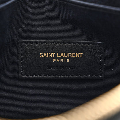 Saint Laurent Grain De Poudre Chevron Monogram Bill Pouch Black 6 of 7