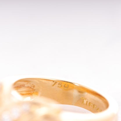 Tiffany 18K Yellow Gold Diamond Schlumberger Ring 51.5 6 5 of 5