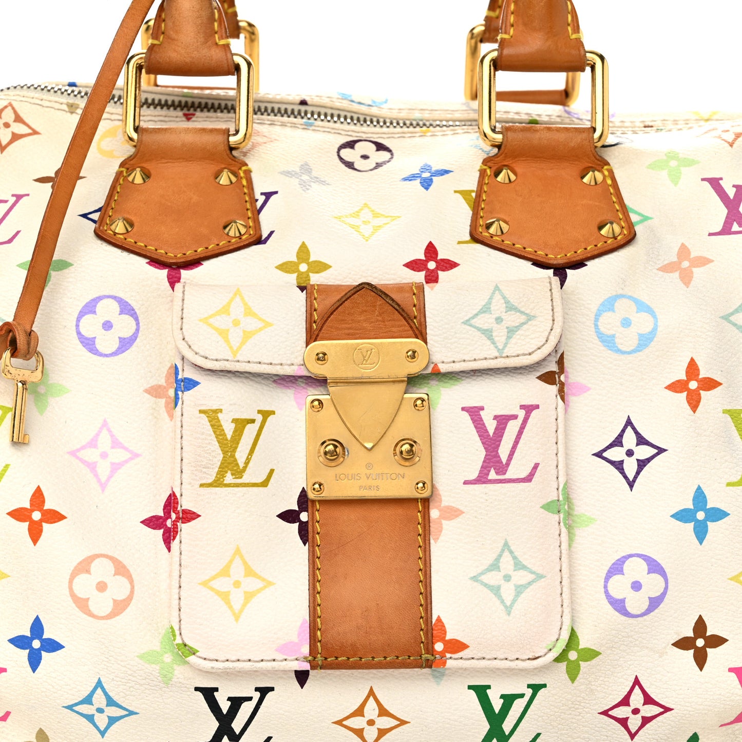 Monogram Multicolor Speedy 30 White
