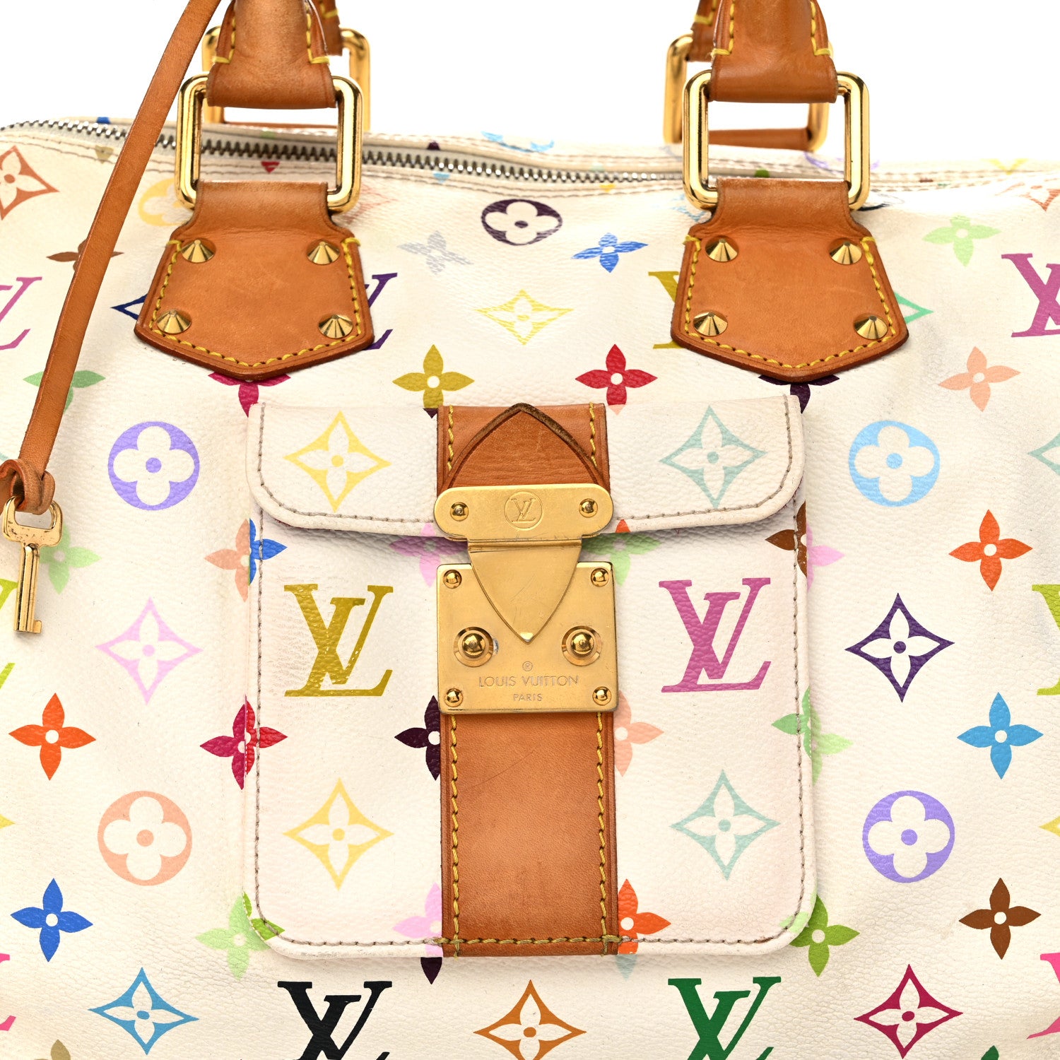 Louis Vuitton Monogram Multicolor Speedy 30 White 6 of 9