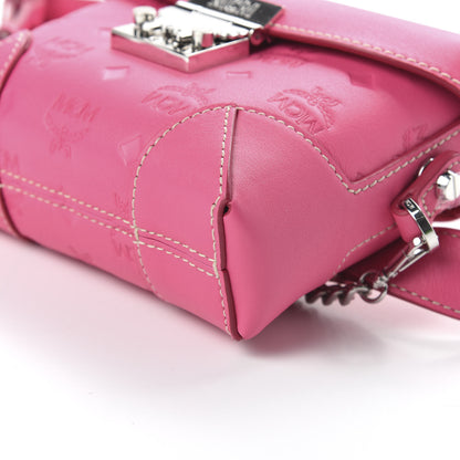 MCM Calfskin Ottomar Monogram Soft Berlin Belt Bag Pink 7 of 9