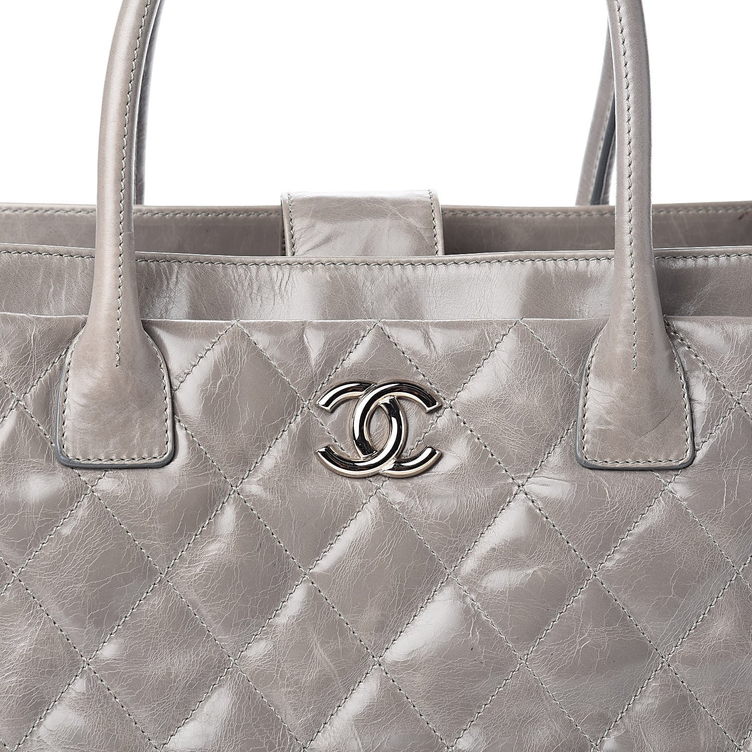 Chanel Glazed Calfskin Small New Portobello Grey 12 of 12