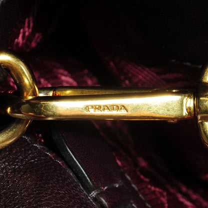 Prada Tessuto Nylon Gaufre Tote Bordeaux 10 of 11