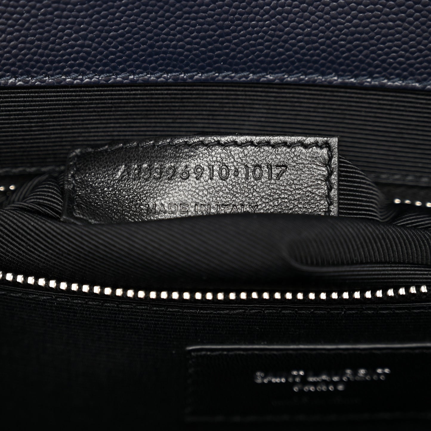 Grain De Poudre Large Tri-Quilt Monogram Satchel Deep Marine