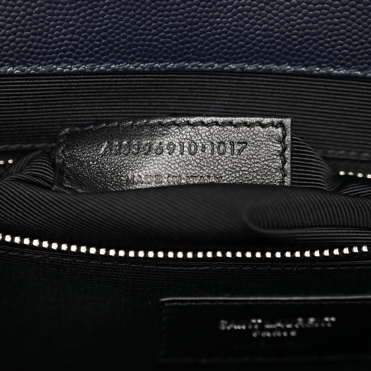 Grain De Poudre Large Tri-Quilt Monogram Satchel Deep Marine