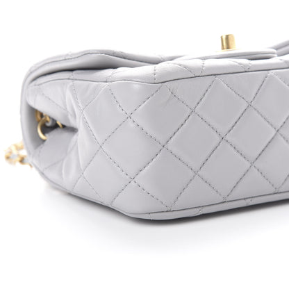 Chanel Lambskin Quilted Mini Pearl Crush Flap Light Grey 8 of 10