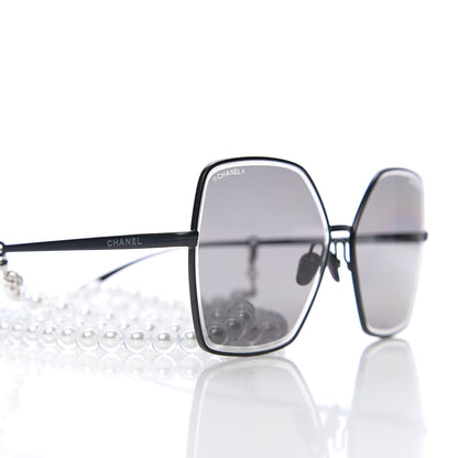 Chanel Butterfly Removable Pearl Chain Sunglasses 4262 Black 7 of 7