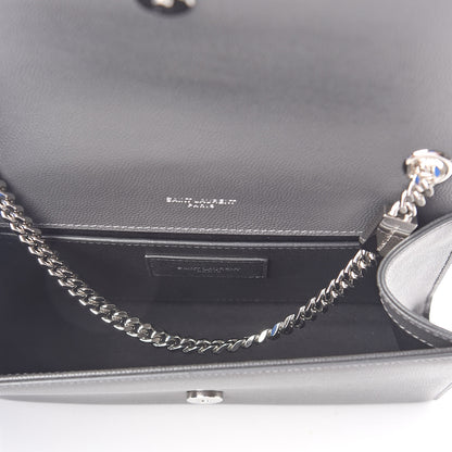 Saint Laurent Grain De Poudre Small Monogram Kate Satchel Storm 5 of 9