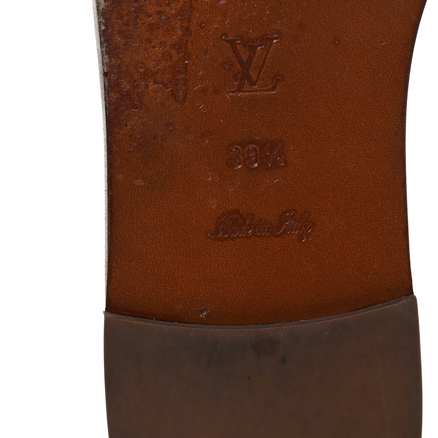 Louis Vuitton Raffia Calfskin Monogram Lock It Flat Mules 39.5 Cognac Brown 7 of 10