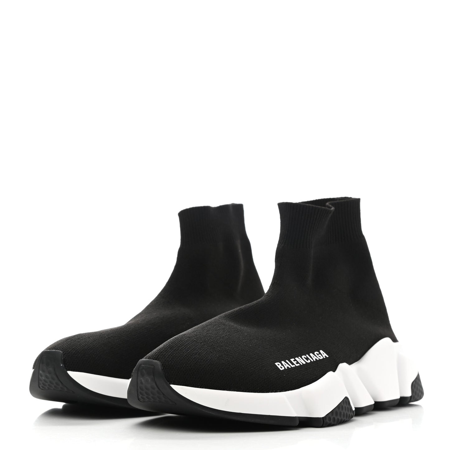 Neoprene Knit Womens Speed Sneakers 37 Black White