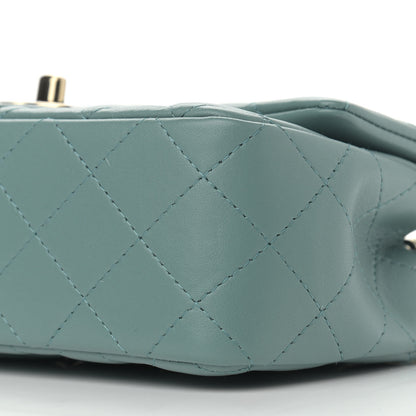 Chanel Lambskin Quilted Mini Rectangular Flap Green 10 of 11