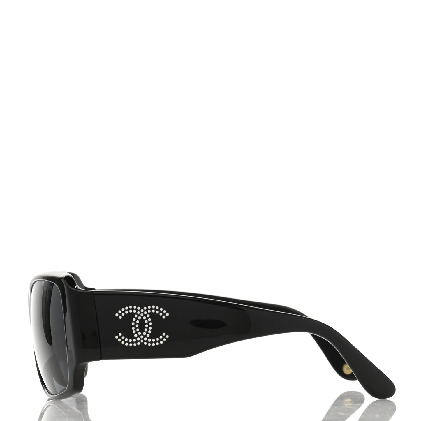 Black Crystal CC Logo Sunglasses 5096-B Black